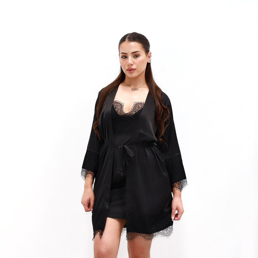 Black Silk Nightgown